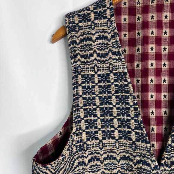 Reversible Handmade Vest Southwestern Western Country Rodeo Quirky Size MD/LG - Picture 6 of 10